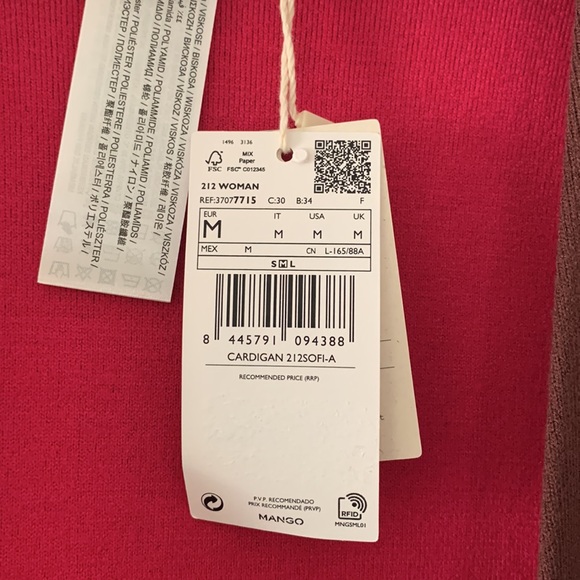 Mango Bicolor Long Cardigan Coat - Picture 10 of 15